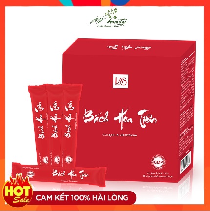 Cốm bách hoa tiên las beauty cốm uống đẹp da bổ sung nội tiết tăng vòng 1 hộp 20 gói