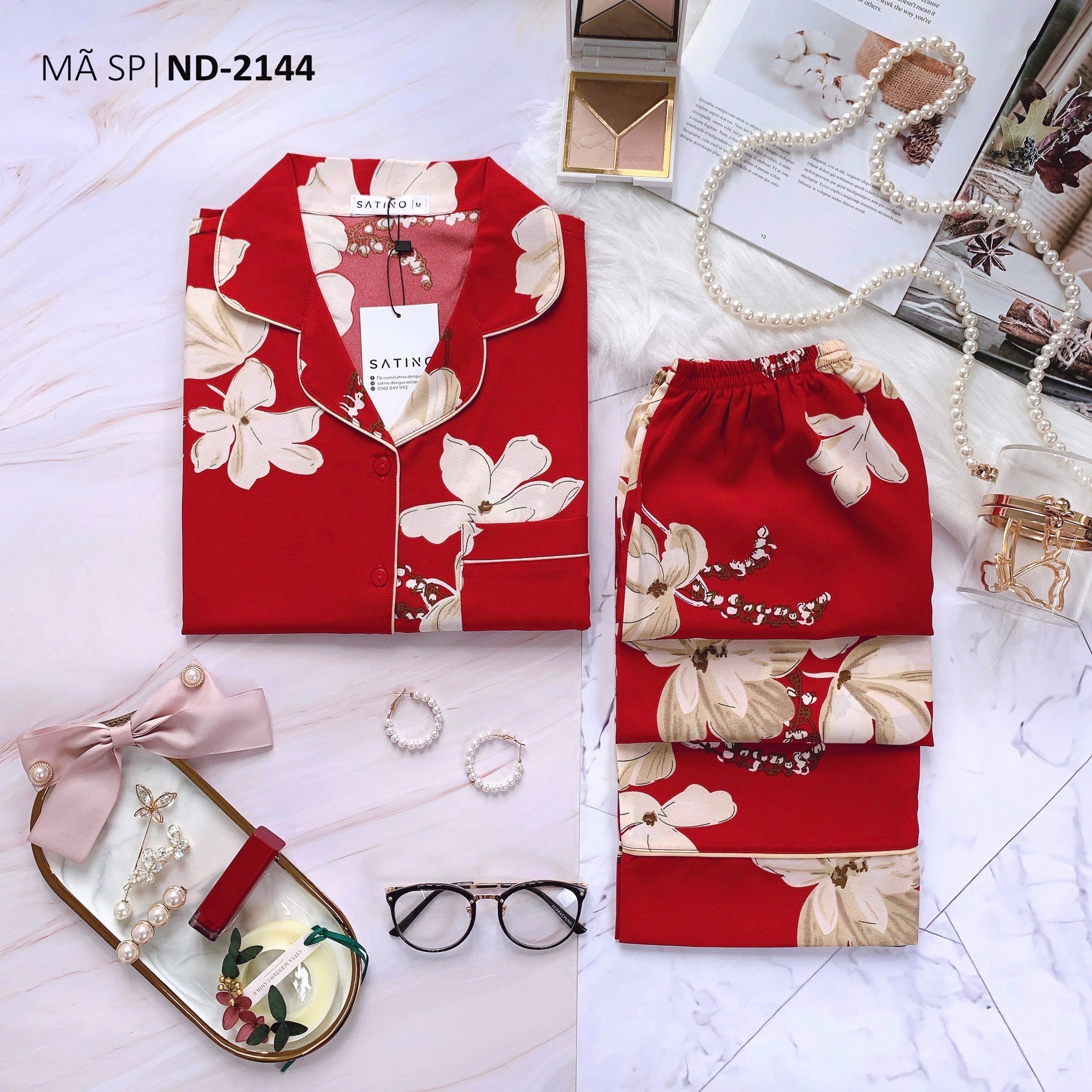 Pijama tnqd - jasmine red velved