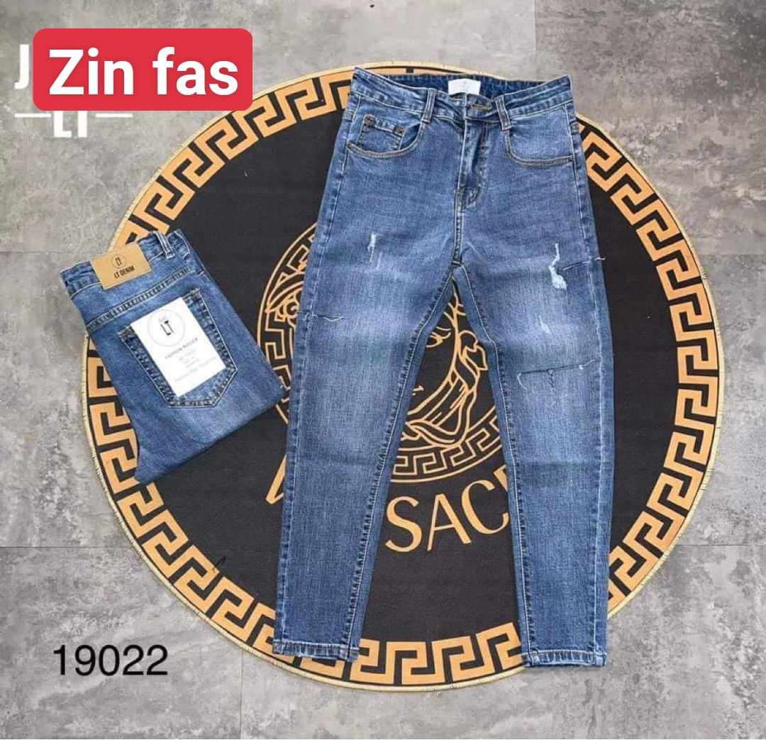 Quần Jeans Nam  Chất Bò Xanh  Sáng Co Giãn  Rách Gối, Quần Bò Nam  Size 28-32