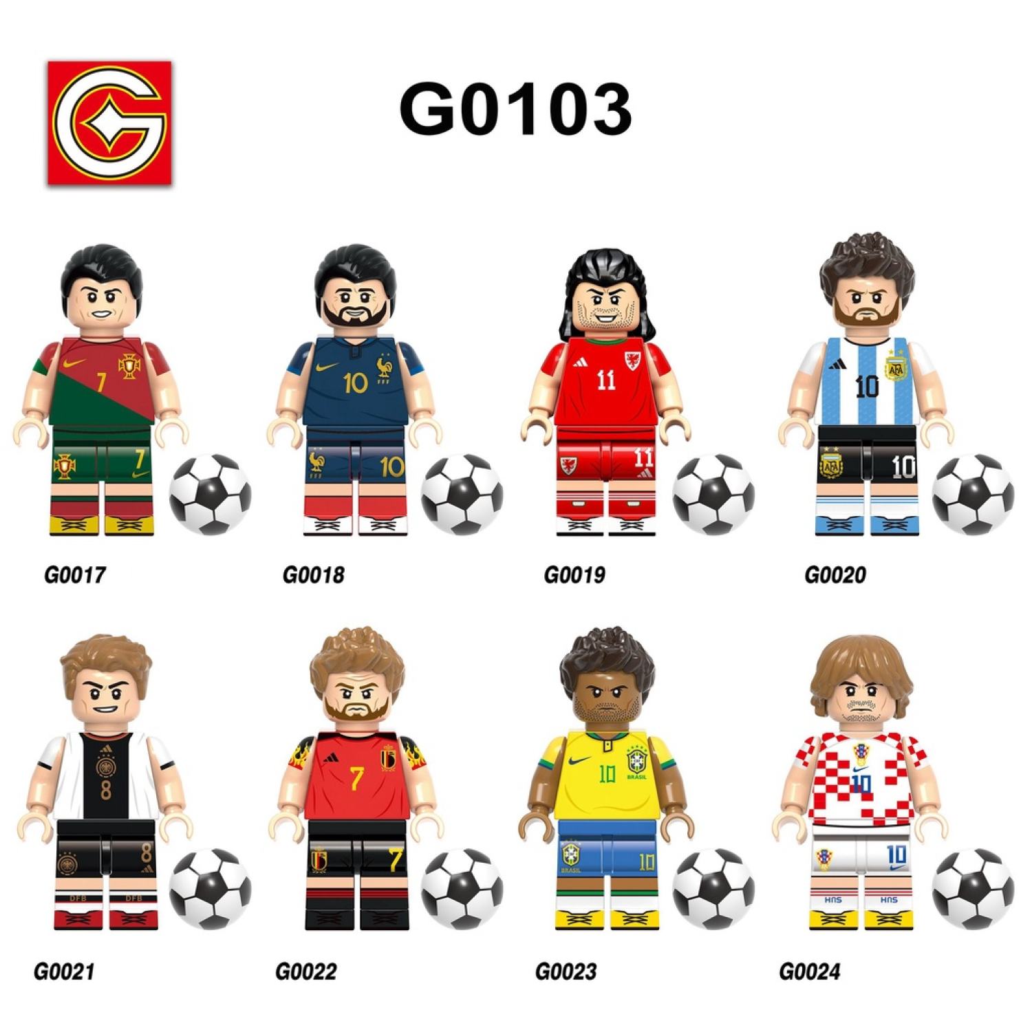 minifigures các mẫu nhân vật cầu thủ bóng đá nổi tiếng messi ronaldo g0103 3