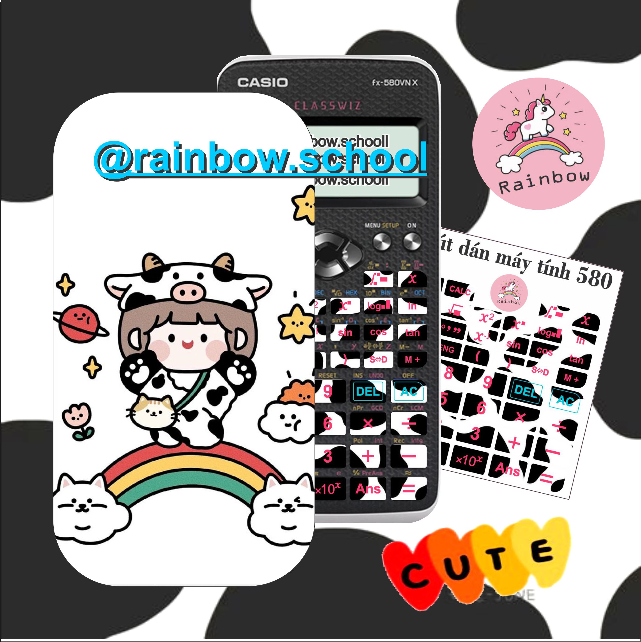đề can dán máy tính casio 580 vnx trang trí máy tính bỏ túi decan in theo yêu cầu casio fx 580 vn x