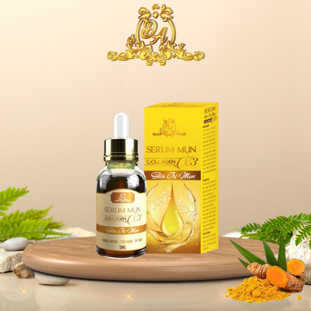 Serum Mụn Collagen X3 Serum Dưỡng Giảm Mụn Kiềm Dầu Đông Anh Chính Hãng 5ml