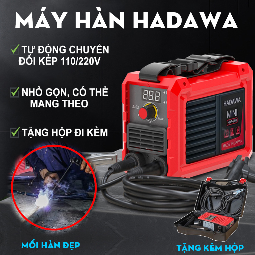 [TẶNG BỘ PHỤ KIỆN 500K] Máy Hàn Điện Tử Hadawa đa năng xách tay mini chất lượng cao - Tặng Mặt Nạ + Bộ Phụ Kiện - Máy hàn điện tử dùng cho gia đình