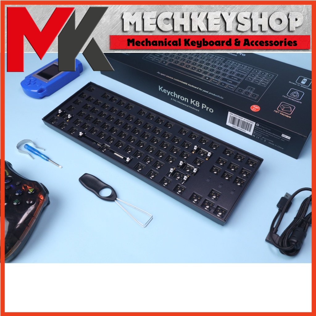 Kit Bàn Phím Cơ Keychron K8 Pro K6 Pro QMK VIA Bluetooth Type C Mạch Xuôi