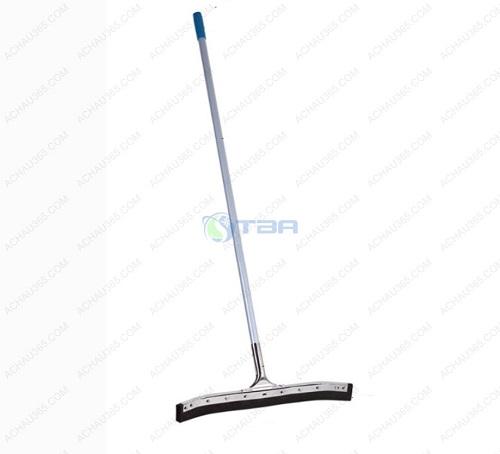 Cây đẩy gạt nước sàn lưỡi cao su kẹp inox cong 45cm - asia việt nam