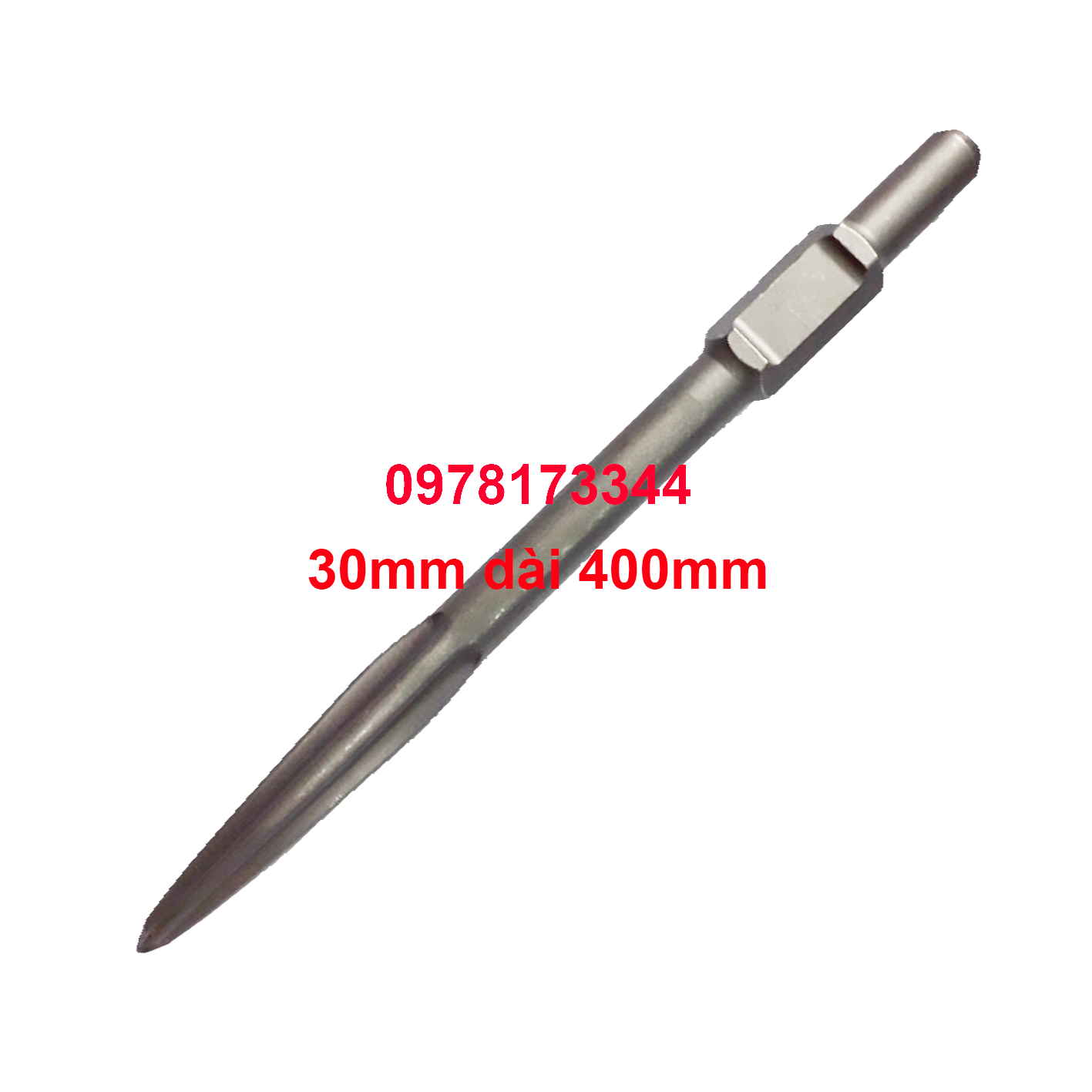 Mũi đục mf nhọn 30mm dài 400mm