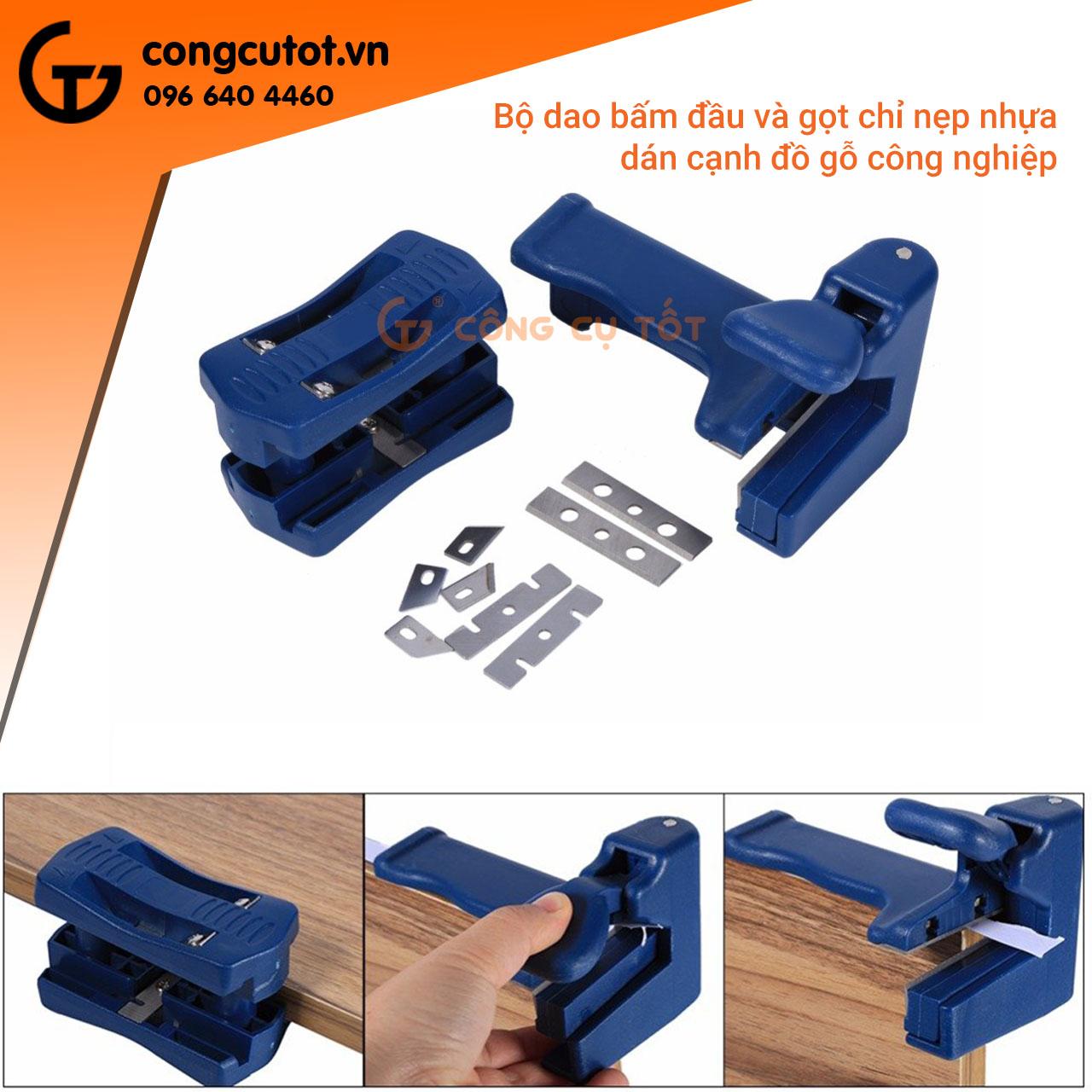 Bộ dụng cụ bấm và gọt chỉ nẹp nhựa dán cạnh đồ gỗ chuyên nghiệp