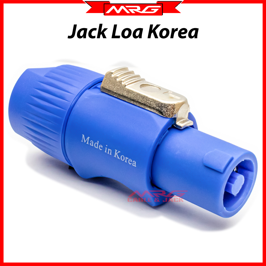 Jack loa Speakon Korea, giá 1 chiếc - SP | rắc cắm loa, giắc loa, jack loa neutrik, jack music, rack loa speakon, jack newtrick, jack loa màu xanh