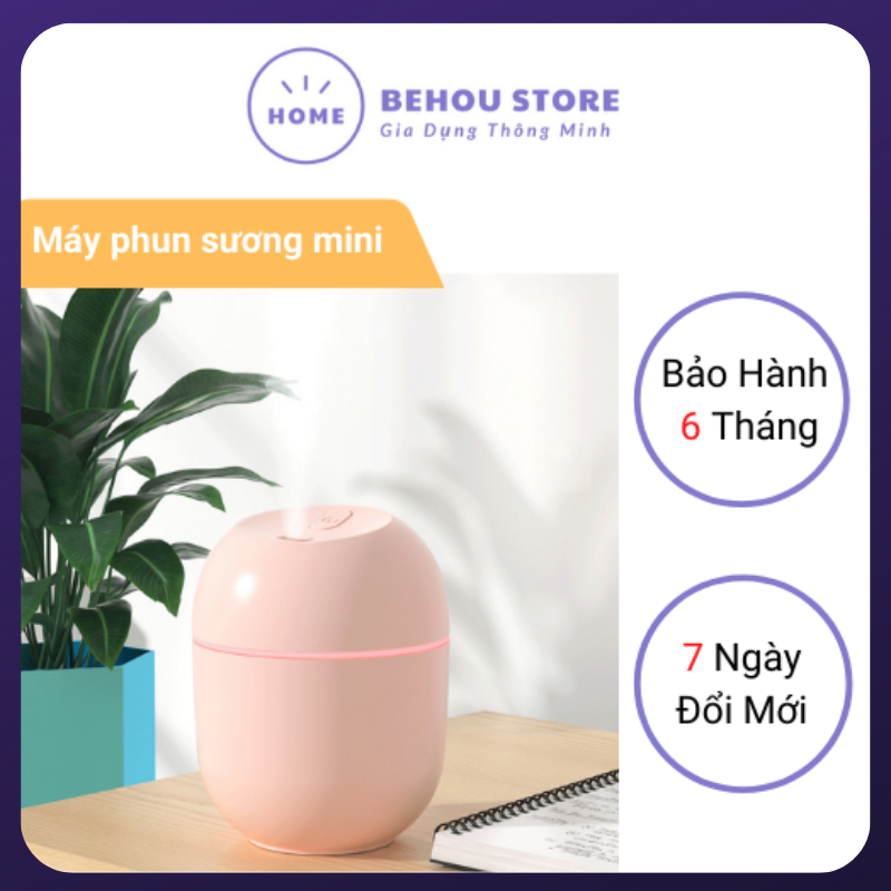 Máy xông tinh dầu, máy phun sương tạo ẩm mini HUMIDIFIER cao cấp, dung tích 220ml
