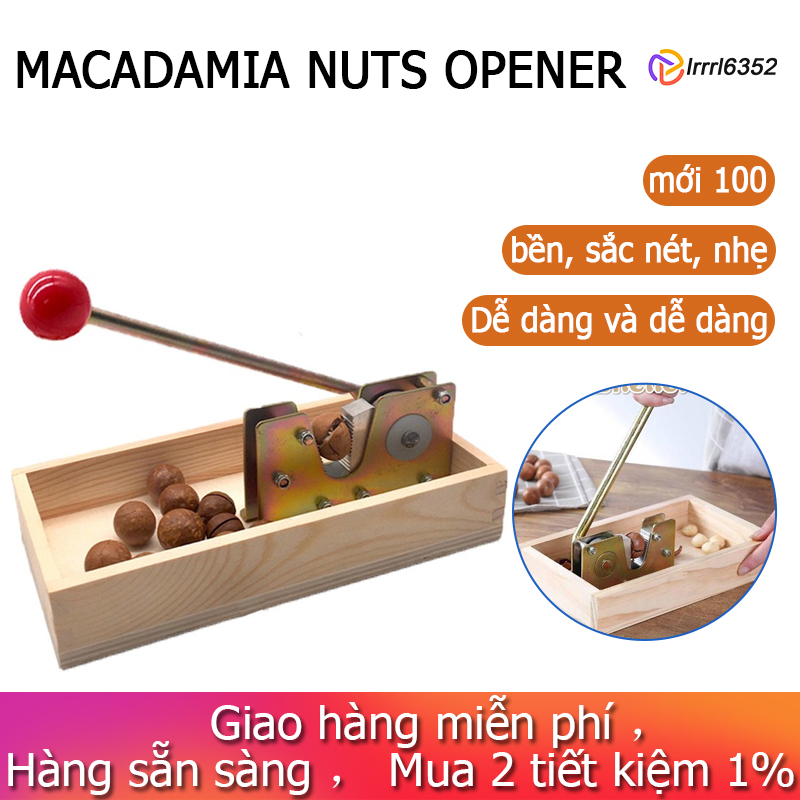 Dụng cụ mở đai ốc macadamia thủ công, máy bẻ hạt, dụng cụ bóc vỏ hạt dẻ óc chó mở hạt macadamia