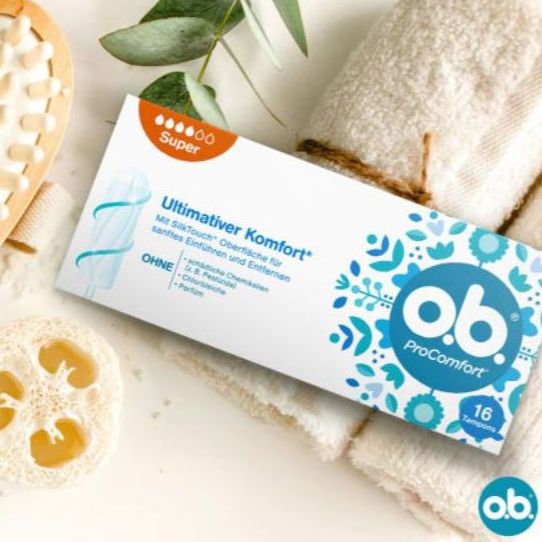 Băng vệ sinh dạng ống Tampon OB ProComfort 16 miếng siêu thấm mềm mại - Hàng nội địa Đức Travel size