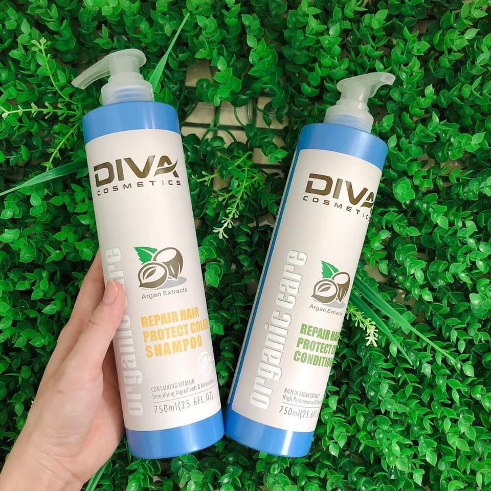 [HCM]Dầu gội xả DIVA ORGANIC CARE phục hồi và bảo vệ màu nhuộm 750mlx2