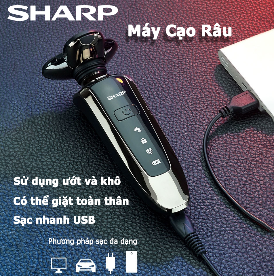 Sharp Máy Cạo Râu Nam Shaver Máy cạo râu namMáy Cạo Râu Minicạo khô cạo ẩm dễ dàng lưỡi dao sắc bén chống nước toàn phần nhỏ gọn mang đi du lịchChống Nước Tuyệt Đối