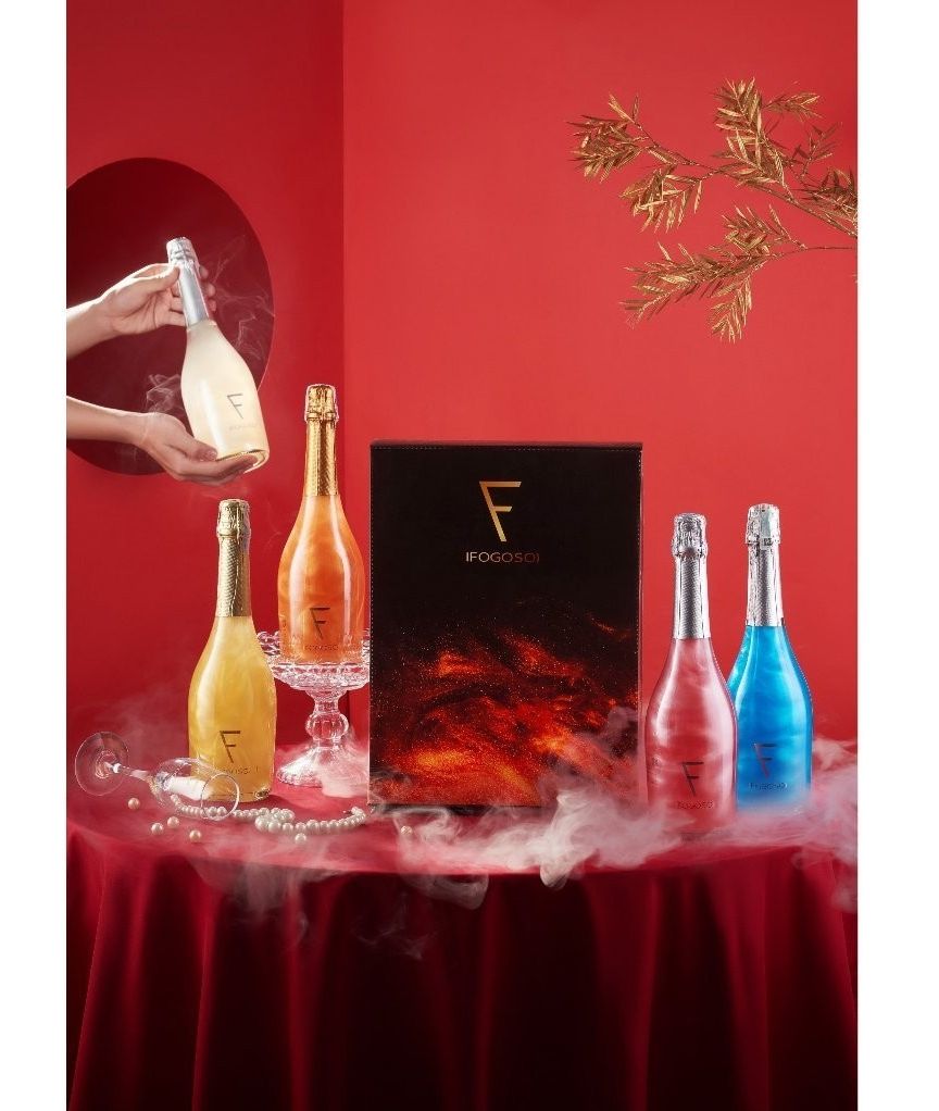 Set quà tặng 2 chai vang Sparkling Wine Tây Ban Nha Fogoso (vang nổ)
