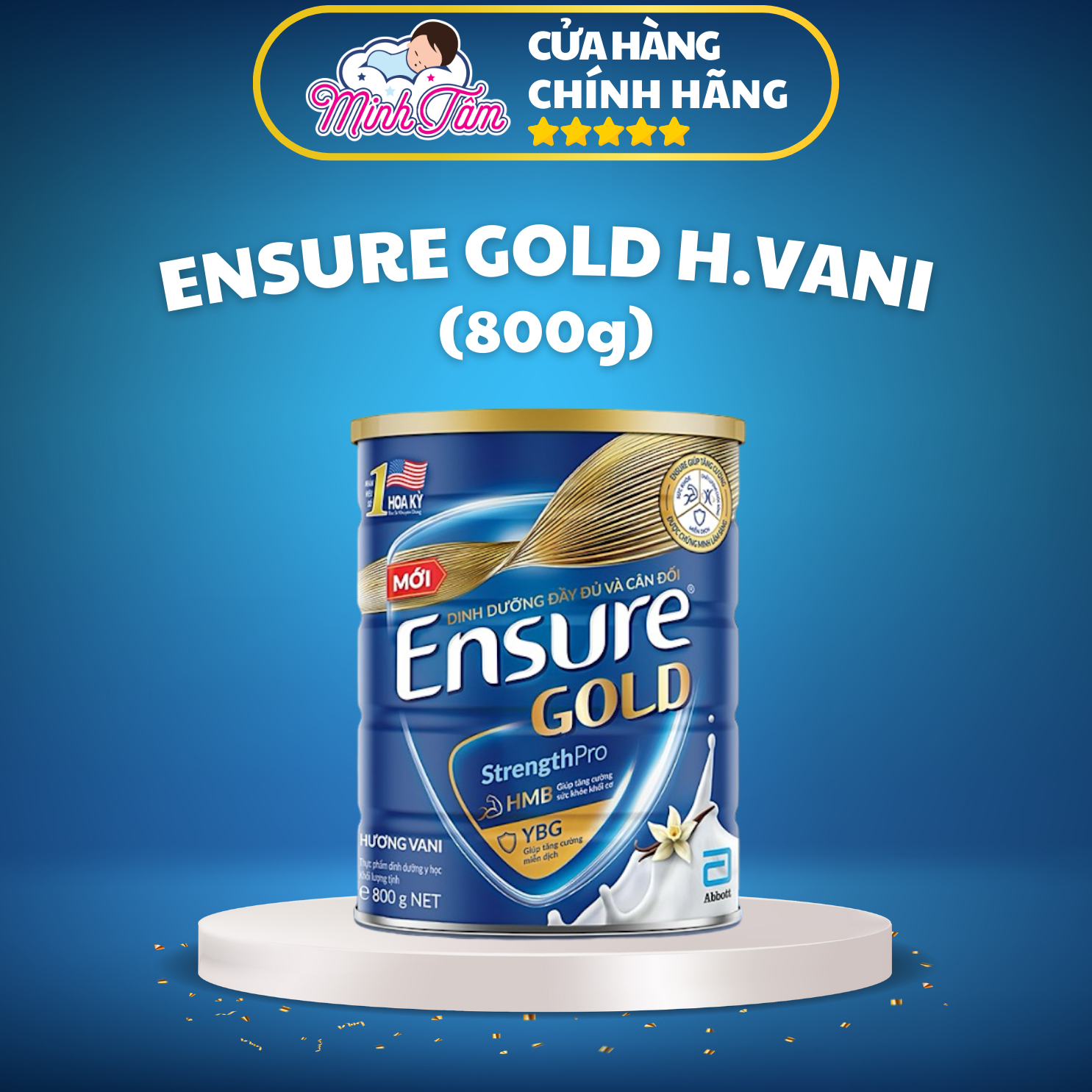 Sữa bột Ensure Gold hương vani 800g