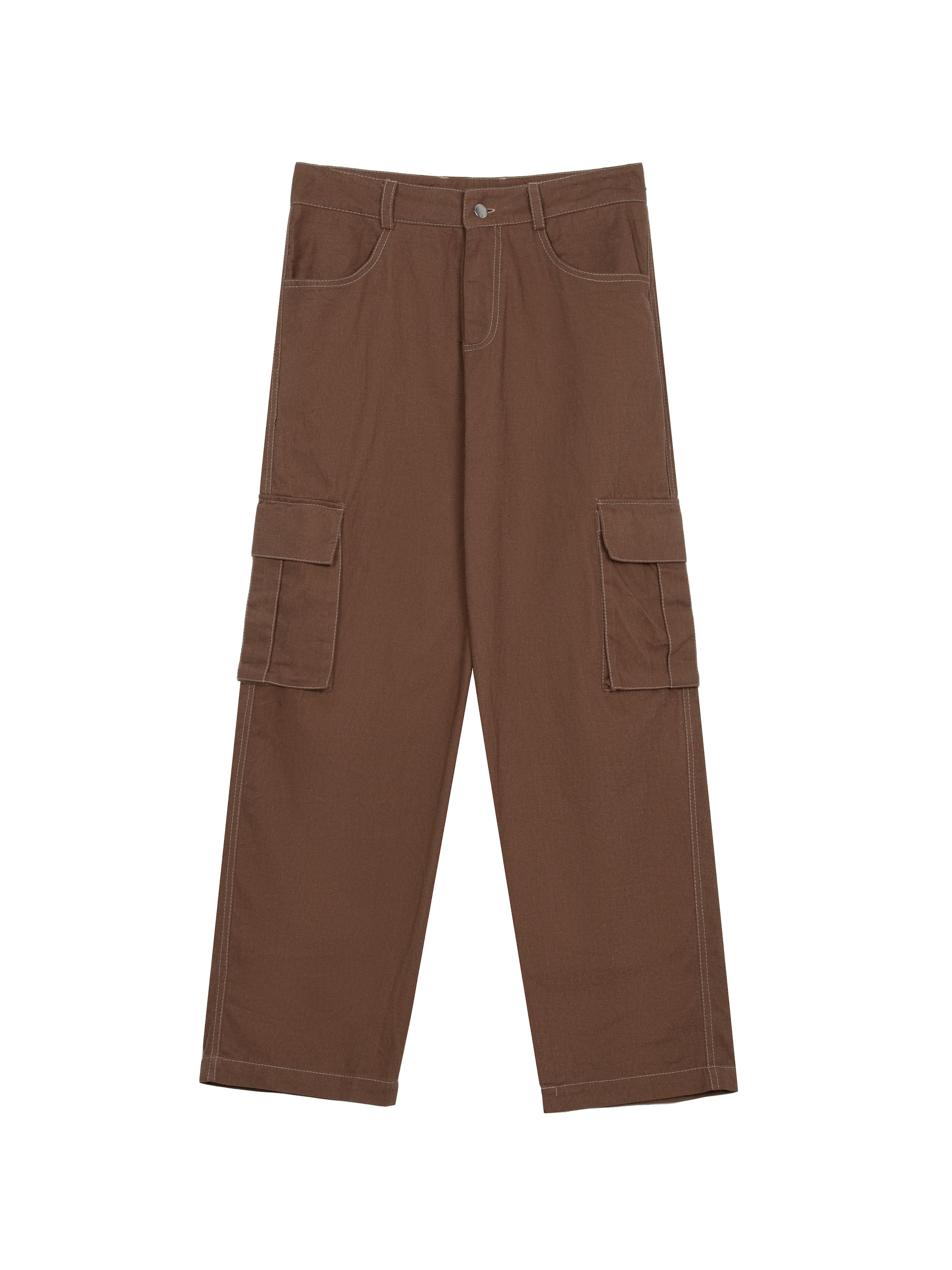 Quần Khaki Túi Hộp Màu Nâu - Khaki Cargo Pants