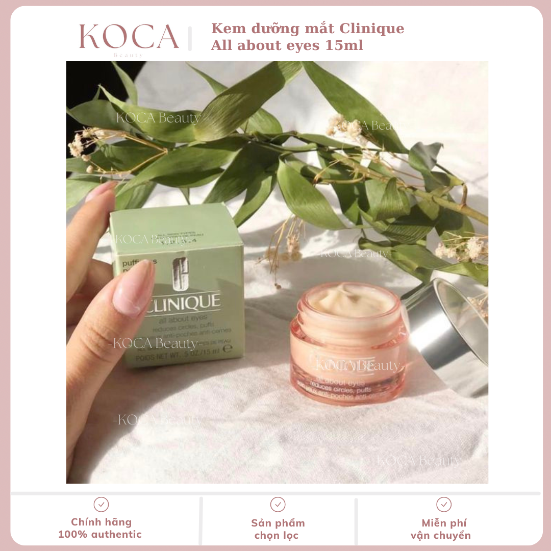 Kem mắt Clinique All About Eyes 15ml giảm quầng thâm, bọng mắt