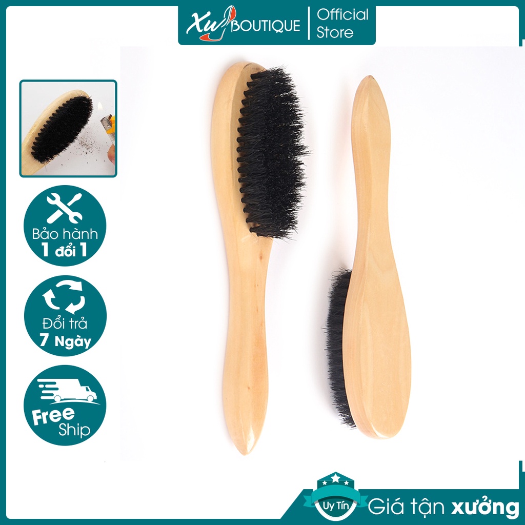 Bàn chải đánh giày cán dài lông ngựa