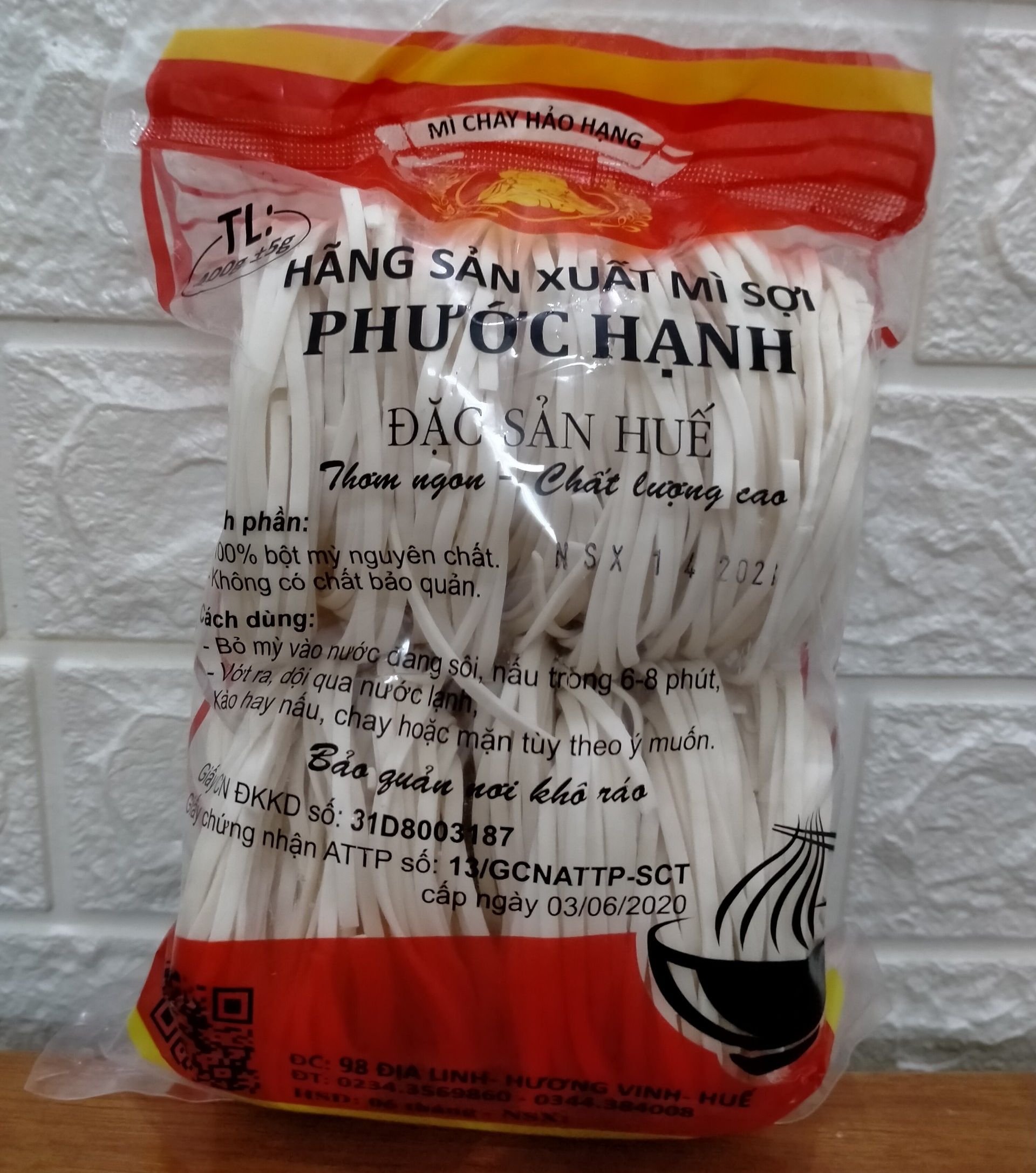 1 gói Mì vắt ( bánh canh khô ) Huế ( 400g phước hạnh )