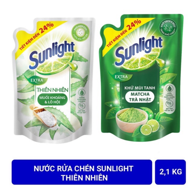 Nước rửa chén sunlight túi 2.1kg/2.6kg