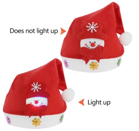Mũ ông già Noel có đèn led