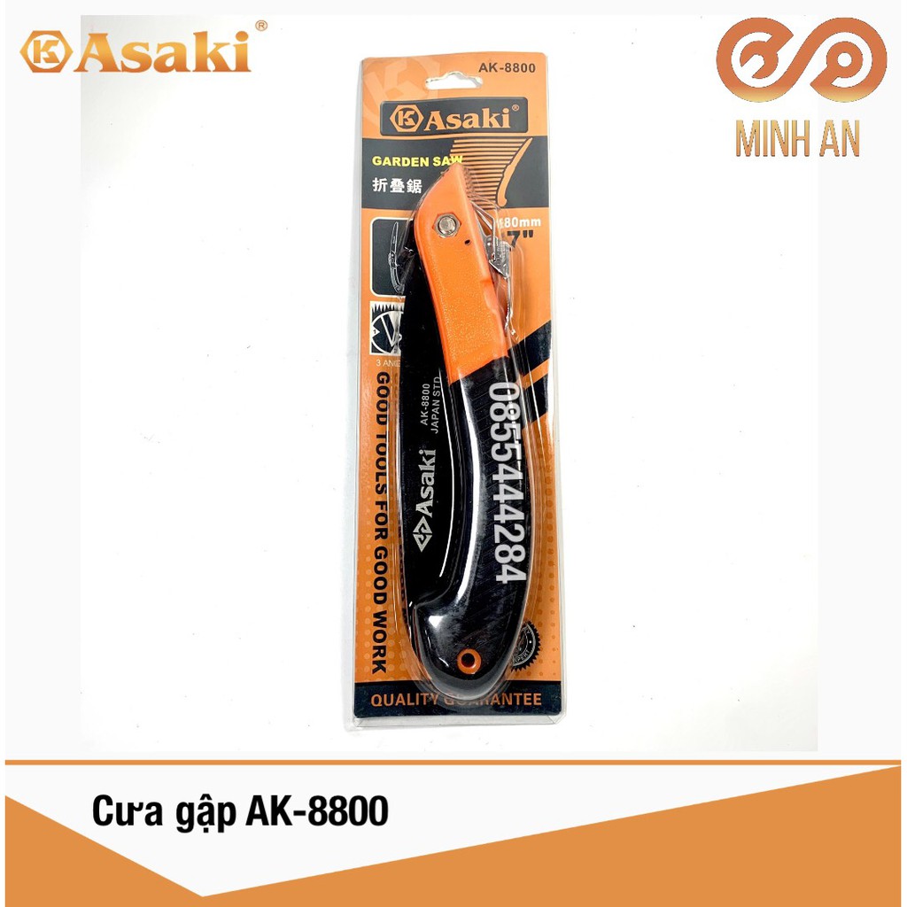 Cưa cắt cành cầm tay gấp gọn cao cấp 7" asaki ak-8800