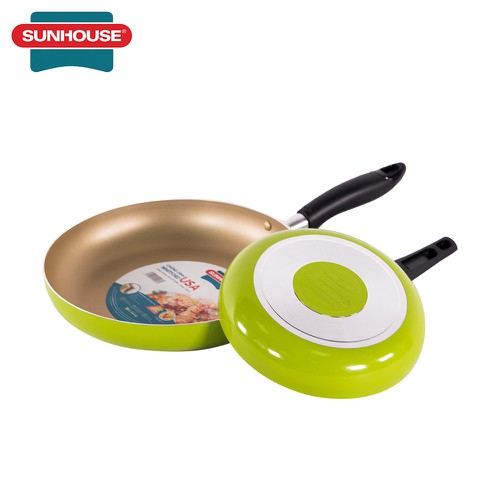 Bộ đôi hoàn hảo - chảo siêu chống dính SUNHOUSE SHS2418 (màu sâm banh)