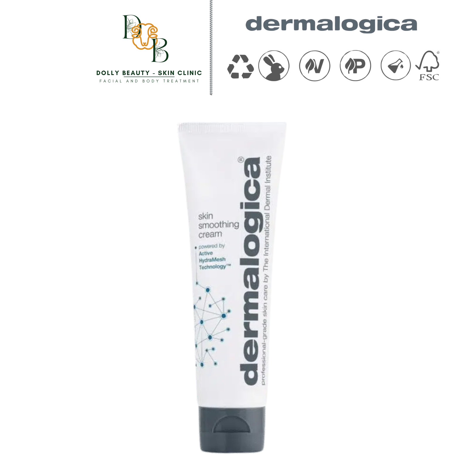 Kem dưỡng ẩm liên tục 48h SKIN SMOOTHING CREAM phù hợp với da thường da dầu của Dermalogica - Dolly Beauty