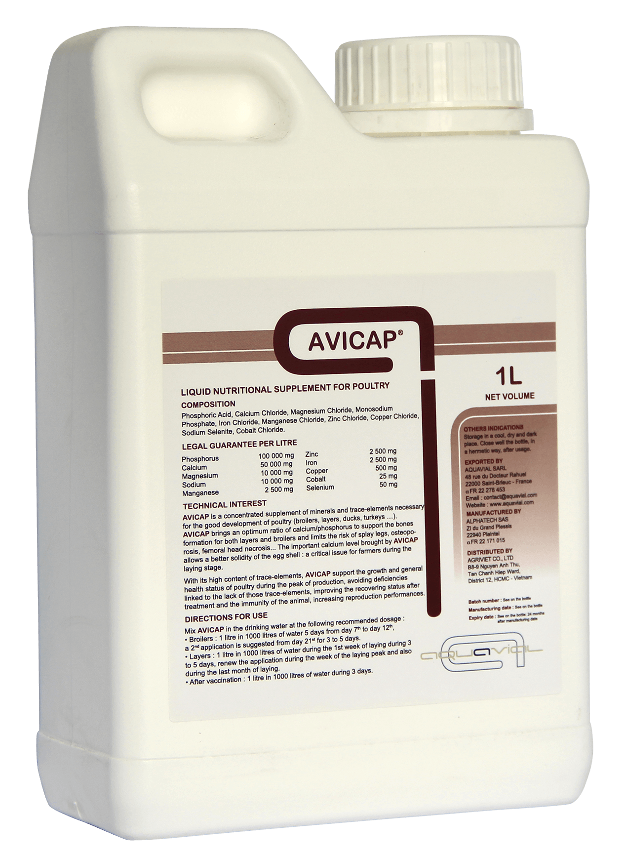 Thú y, Avicap bại liệt, vỏ trứng dày, tăng hấp thu cho gà, vịt