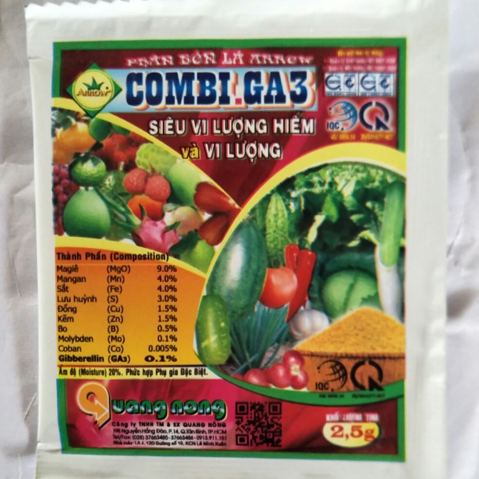 10 gói phân bón lá COMBI GA3
