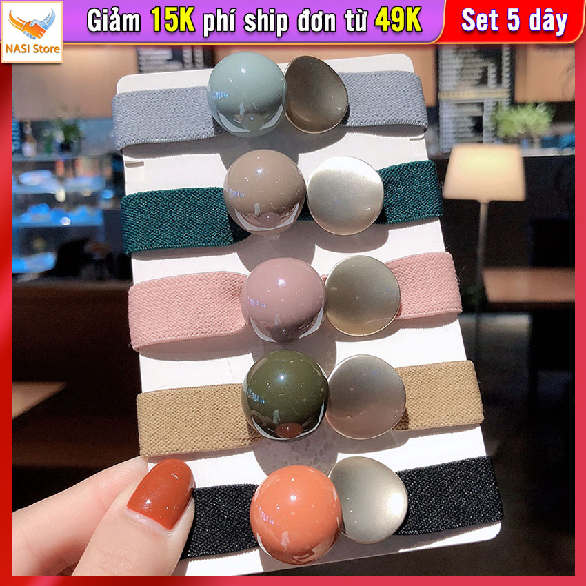 Dây buộc tóc nữ thắt nút Galaxy [Set 5 dây] NASI Store dễ thương phong cách hàn quốc thun cột tóc nữ co giãn tốt phụ kiện tóc