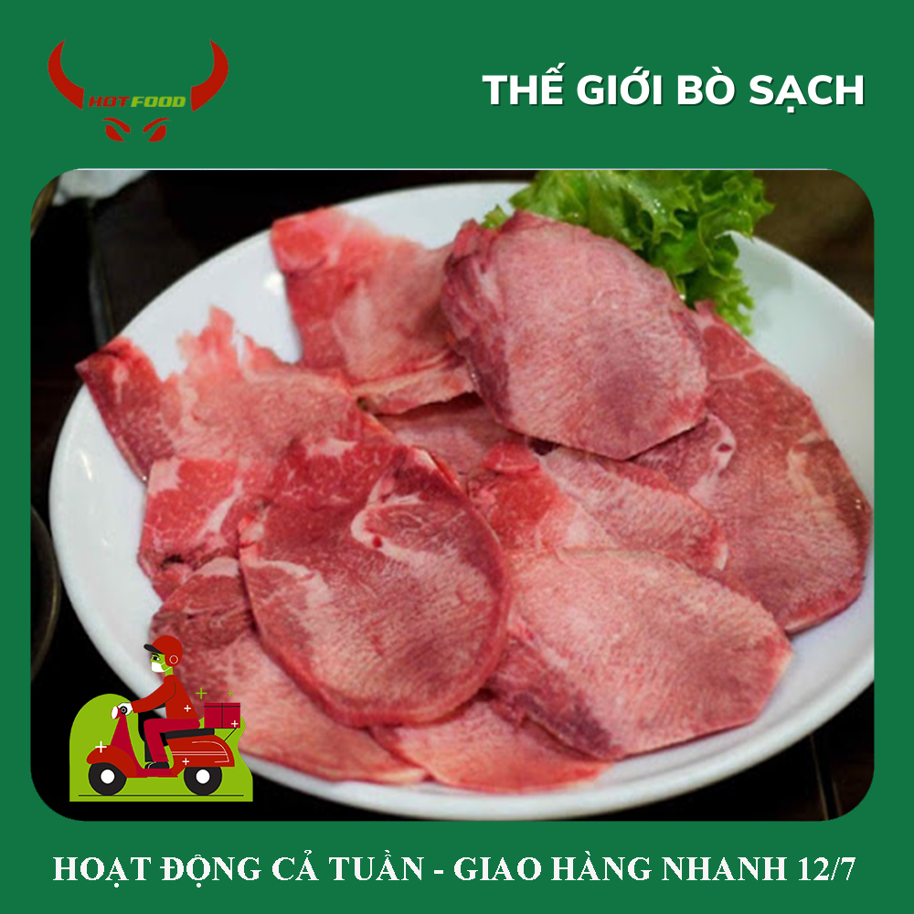 Lưỡi bò mỹ thái mỏng nướng - 1kg - giao nhanh hcm