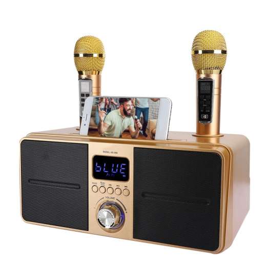 Loa Karaoke Bluetooth Sd 309 , Loa Mắt Cú Cao Cấp , Tặng Kèm 2 Micro Không Dây , Có Màn Hình Lcd , Sạc Pin Cho Micro Ngay Trên Loa , Chỉnh Bass , Treble , Echo Ngay Trên Micro , Loa Xách Tay Du Lịch Bass Đôi Cực Chất.