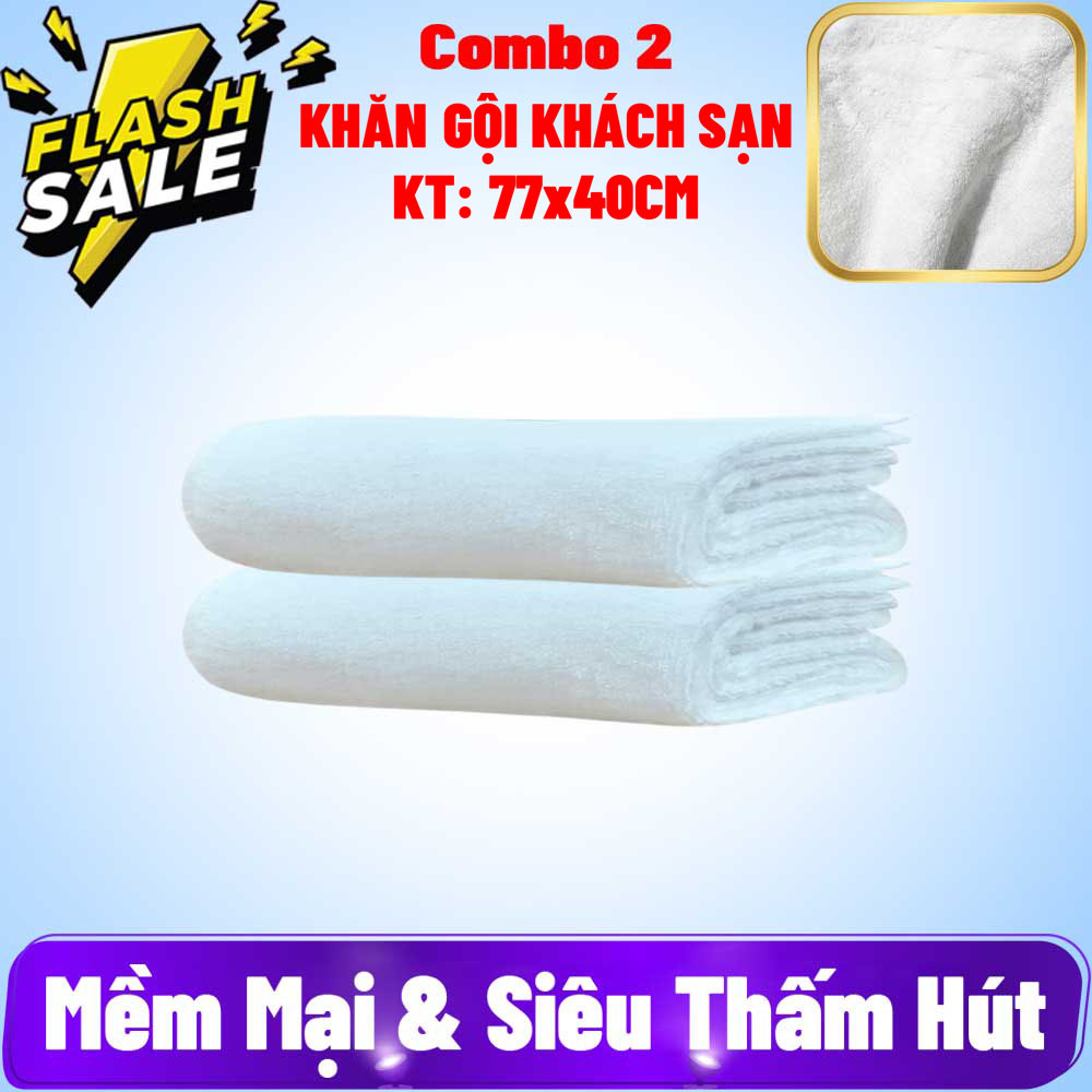 #Combo 2 khăn gội khách sạn xuất Nhật dư, kích thước 77*40cm, TL 120g, BK-bestke