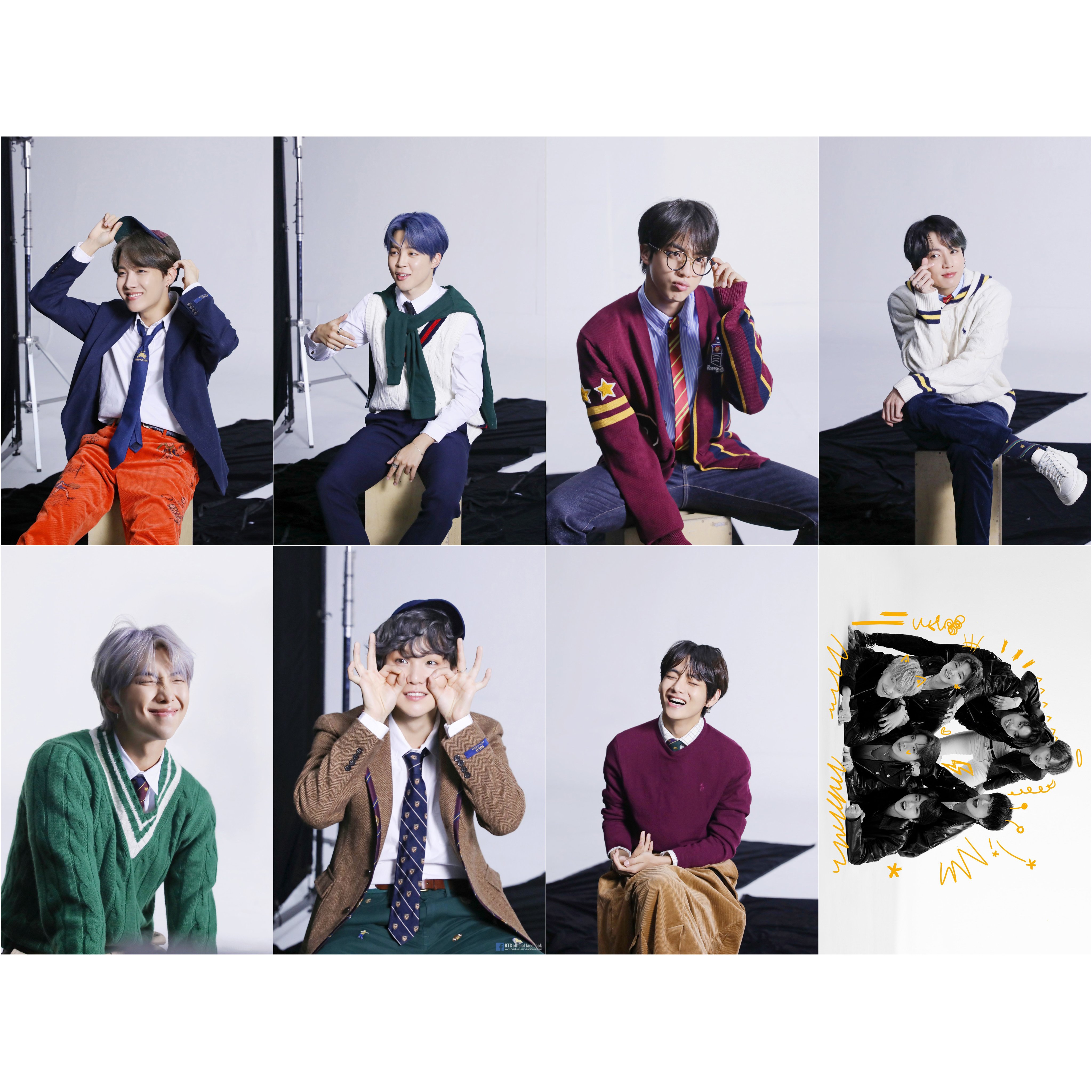 Combo 8 tấm poster bts “map of the soul: 7” mẫu mới nhất 2020