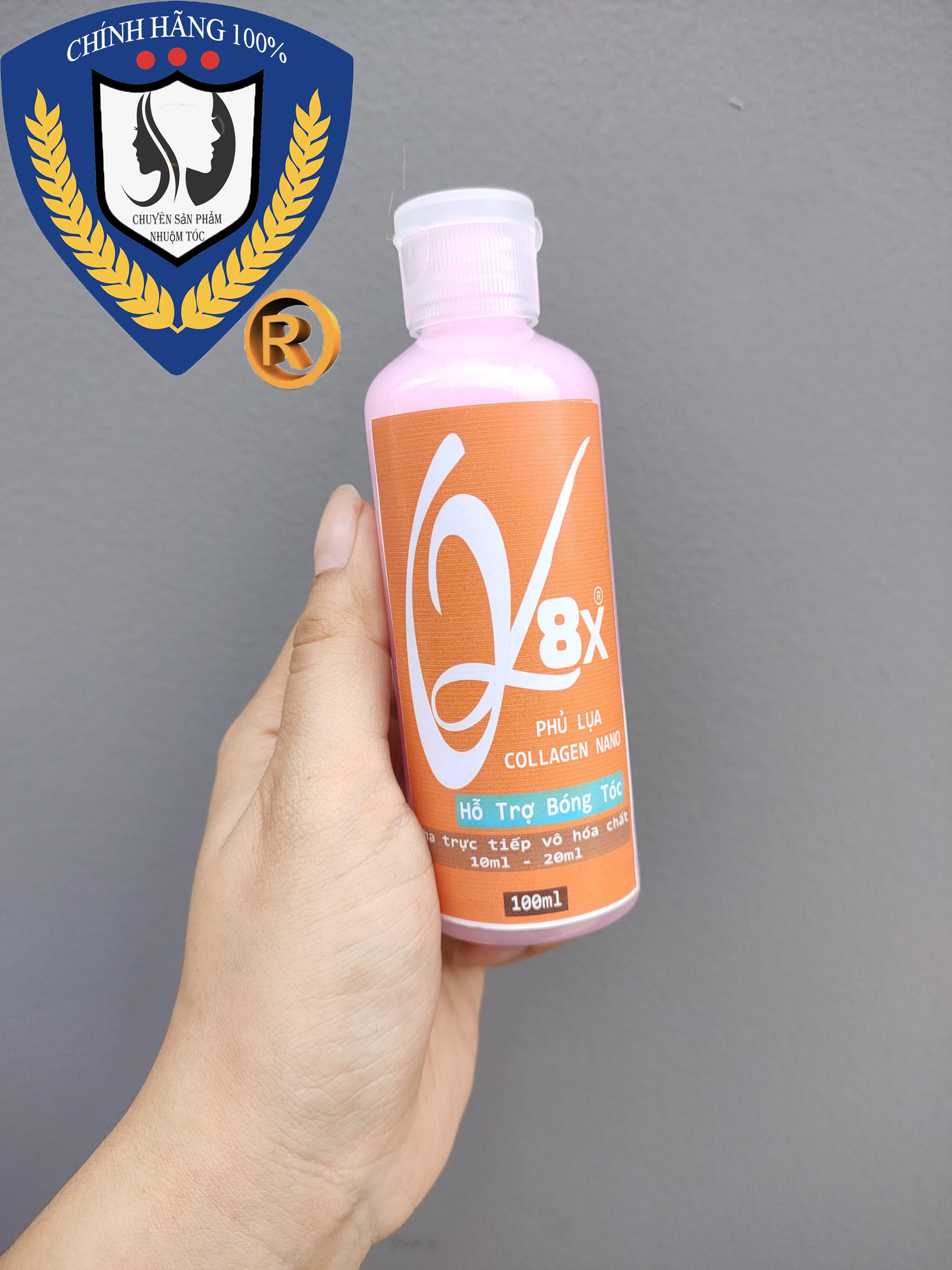 Phủ lụa collagen tơ tằm cho tóc hư tổn nano silk chai 100ml