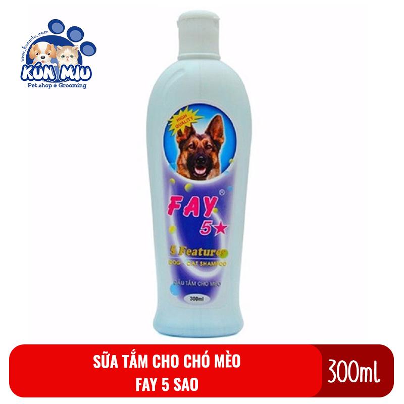 Sữa tắm cho chó mèo fay 5 sao 300ml - dầu tắm fay 5 sao 300ml