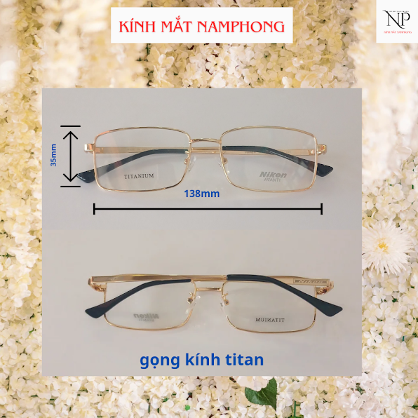 gọng kính NIKON titanium cao cấp lắp kính viễn ,lão cận ..