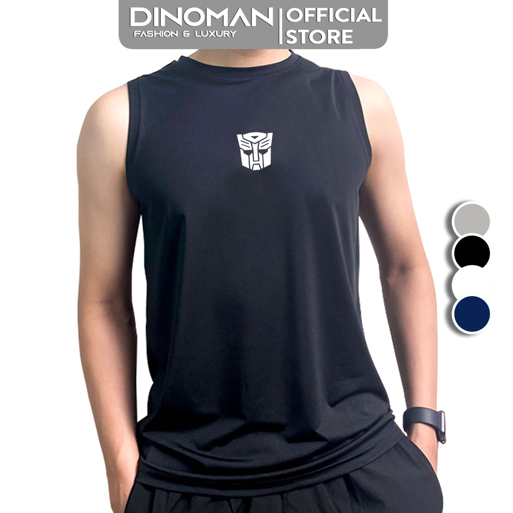 Áo ba lỗ sát ch thể thao dinoman bóng rổ thun lạnh tanktop co giãn 4 chiều 4 màu