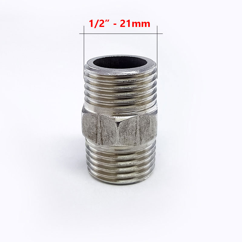 Kép inox d15 ren ngoài 2 đầu inox , loại xịn inox 304,