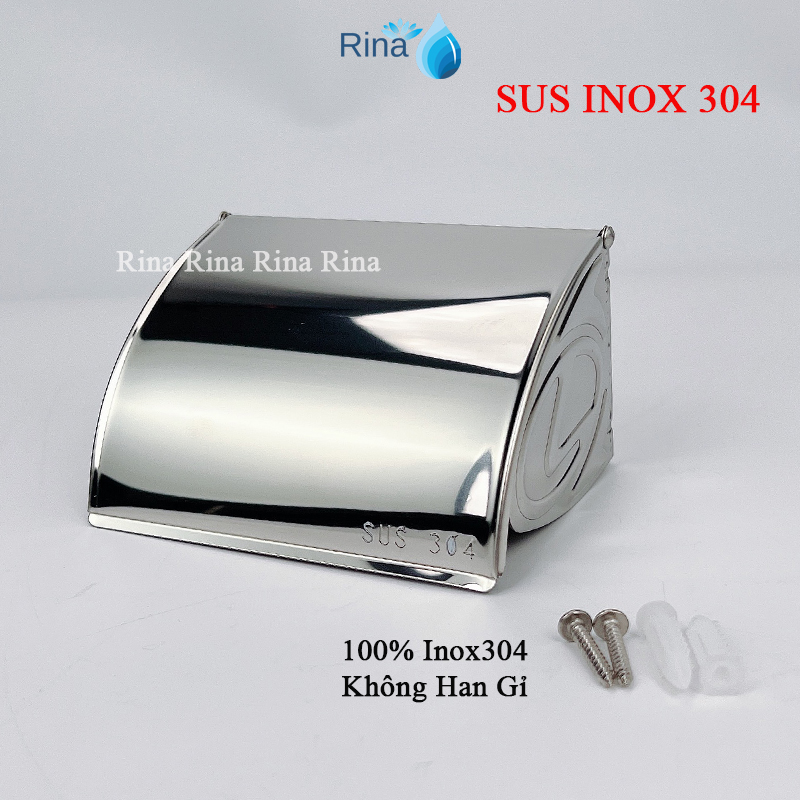 Hộp đựng giấy vệ sinh inox 304 hộp nữa Hộp giấy vệ sinh trong nhà tắm INOX 304 - Hộp giấy inox câo cấp