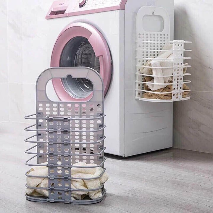Giỏ kệ để quần áo cài cạnh máy giặt, Kệ đa năng cài cạnh máy giặt - Cài cạnh máy gặt gấp gọn - Giỏ gấp gọn thông minh, Kệ đa năng gấp gọn cài cạnh máy giặt, nhà tắm