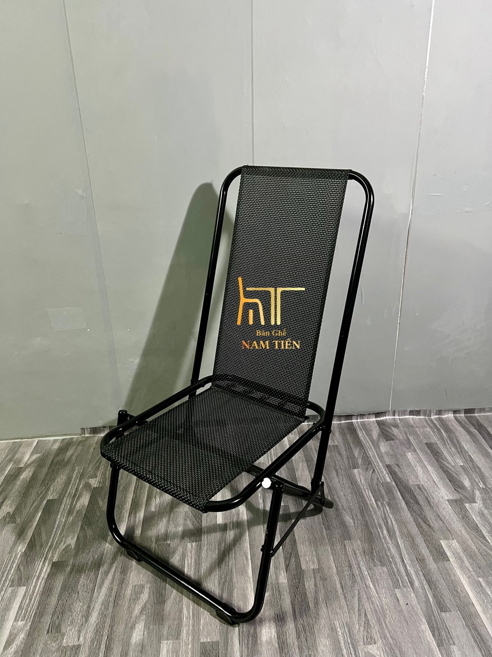 Ghế xếp lò xo sắt lưng cao chính hãng nam tiến, ghế cà phê vải lưới ngồi siêu êm, câu cá, dã ngoại