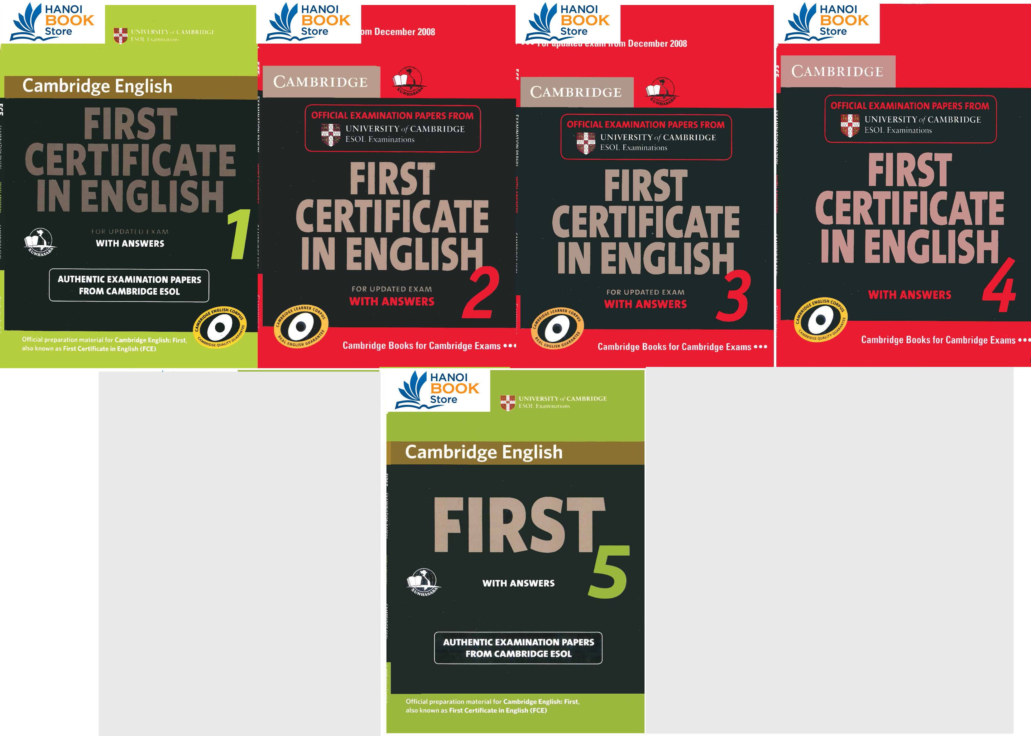 Tập giấy A4 - FCE Cambridge First Certificate In English 1-5  (Sách đen trắng)