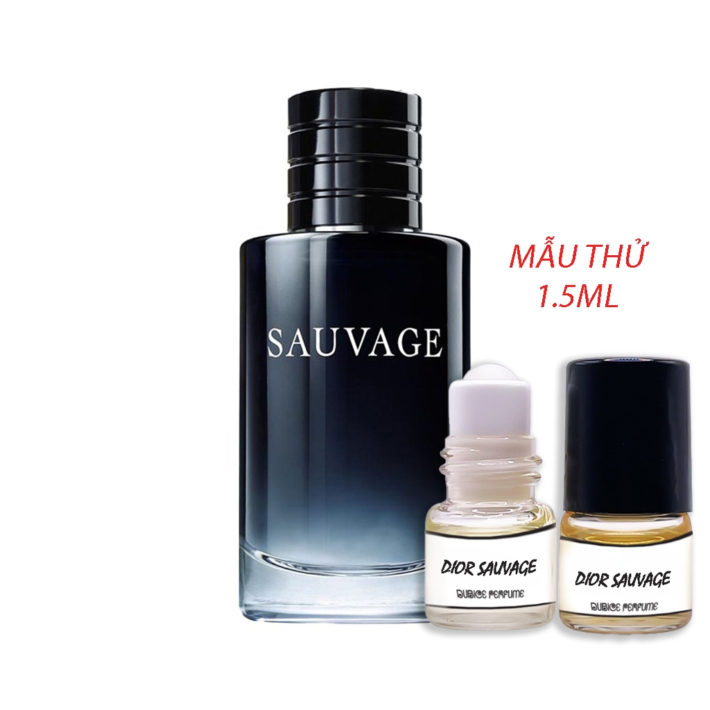 Tinh dầu nước hoa Nam Dior Sauvage dạng lăn mini 1.5ml mẫu thử hàng cao cấp 20 mùi nước hoa nam nữ