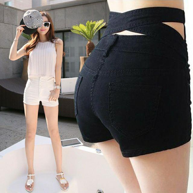 QUẦN SHORT KAKI CẠP CAO PHỐI CÚC HOT SALE