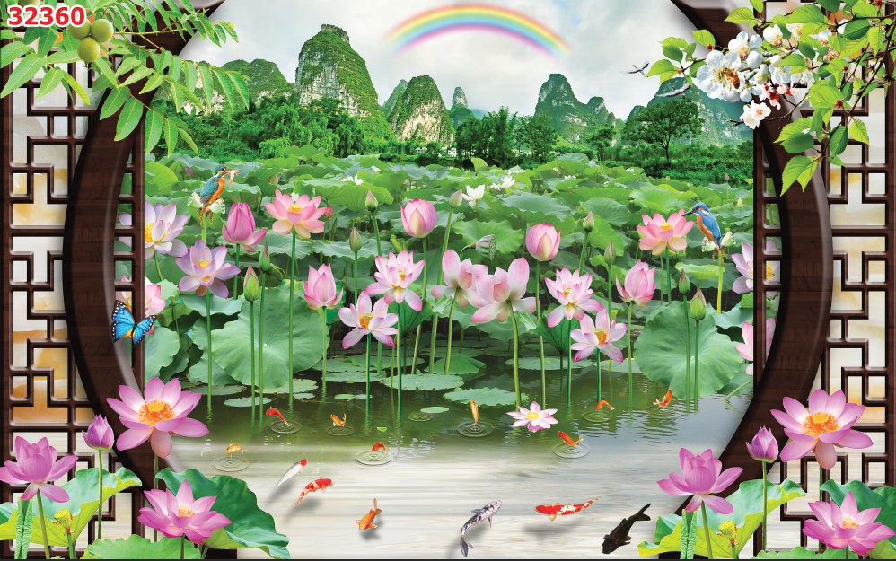 tranh dán tường 3D sơn thủy mã đáo thành công tranh ban thờ tranh thuận buồm tranh phòng ngủ tranh phòng khách phong cảnh thiên nhiên sông núi thú rừng có keo sẵn rẻ đẹp kích thước 60cmx90cm và 80cmx120cm và 100cmx150cm in theo yêu cầu