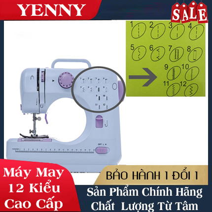 Máy vắt sổ mini của NHẬT, Máy may FHSM 505A nhập khẩu, Máy may mini tại nhà, Máy may mini đa năng - Thiết Kế Gọn Nhẹ, dễ thao tác và sử dụng, dễ di chuyển - Bảo hành 12 tháng - YENNY