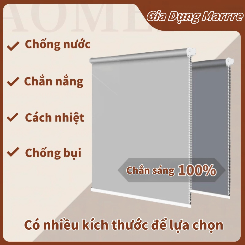 Rèm Cuốn Chống Nắng , Rèm Che Nắng Rèm Cuốn Loại Dày Cản Sáng 100% Đầy Đủ Phụ Kiện Lắp Đặt Phù hợp cho phòng ngủ, phòng khách, ngăn kính, văn phòng