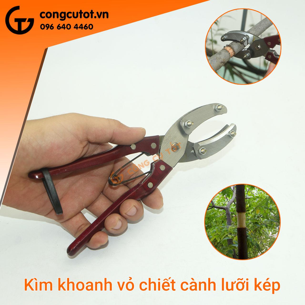 Kéo khoanh vỏ cành cây lưỡi kép 65mm